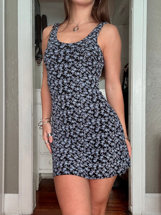 Slinky 90's Floral Dress | Size XS