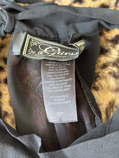 Guess 00's Silk High Neck Top | Size S