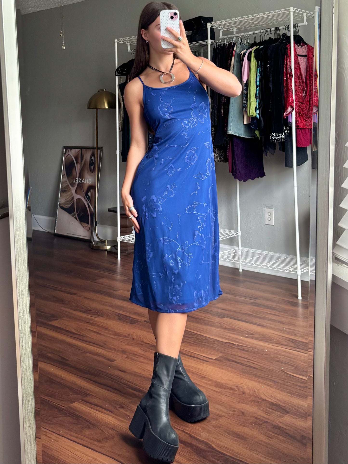 Mesh 90's Tie Back Dress | Size XS