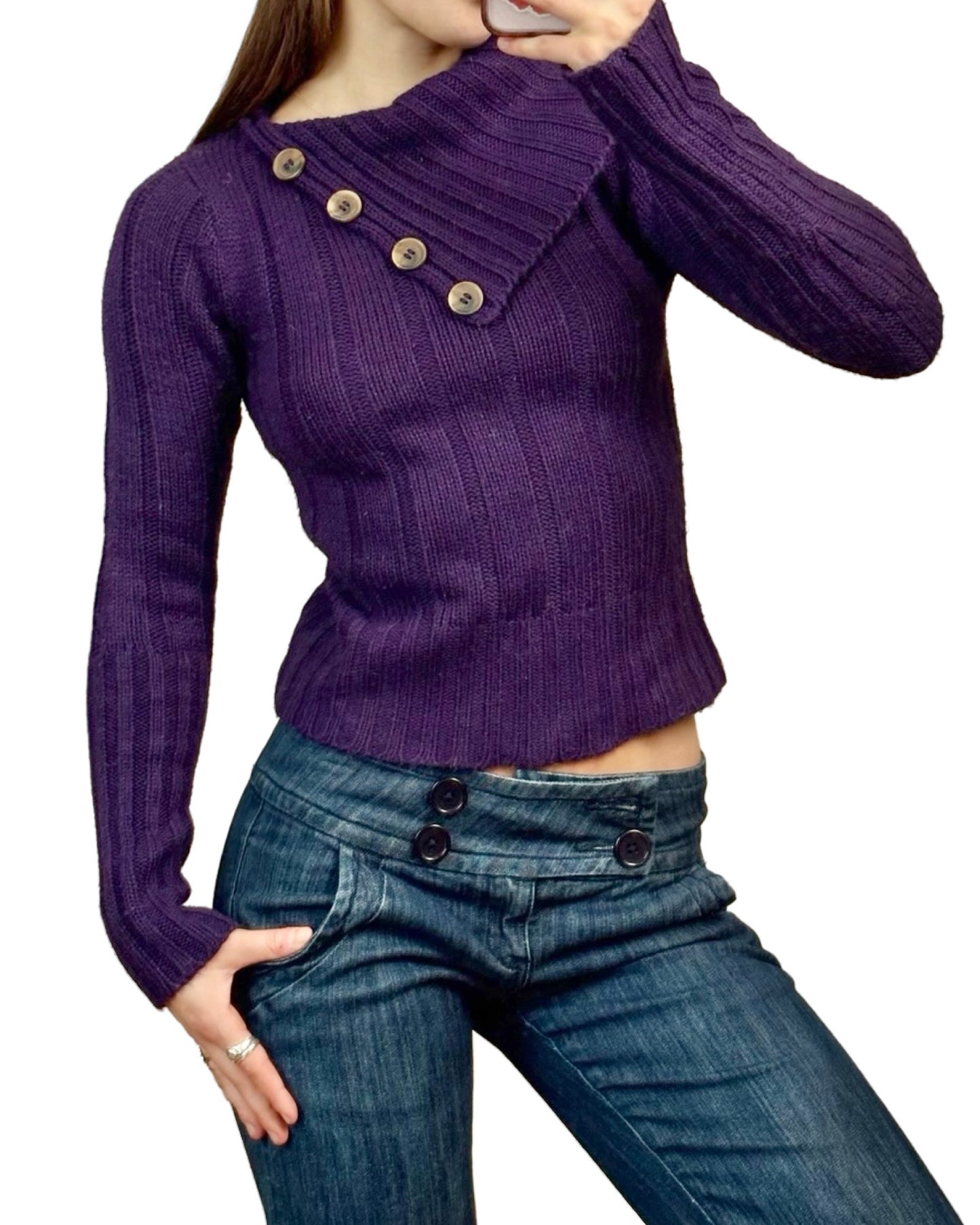 Energie 90's Button Knit | Size S