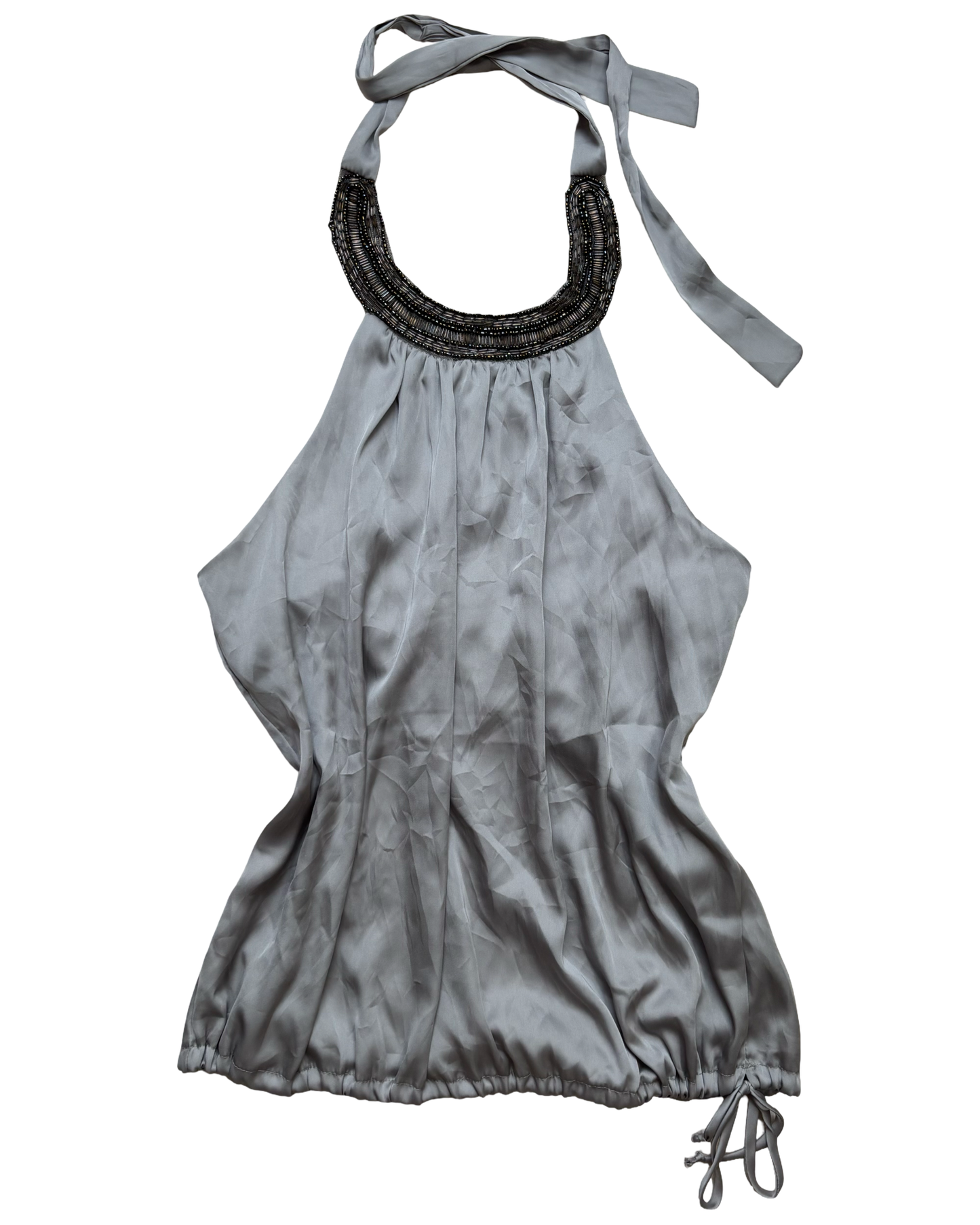 Silver Halter Blouse | Size L