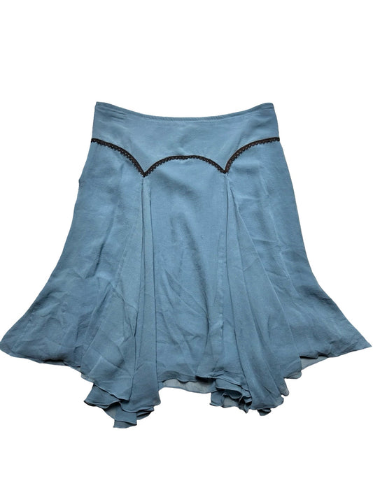 Blue 00’s Asymmetric Skirt | Size 31” waist