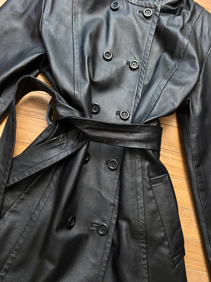 Giorgio Sant'Angelo 90's Leather Trench | Size M