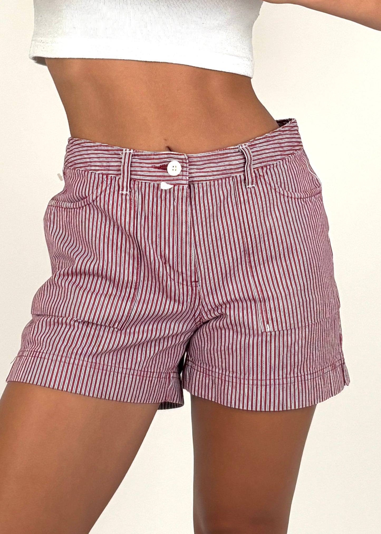 Riveted Striped Shorts | Size 28” waist