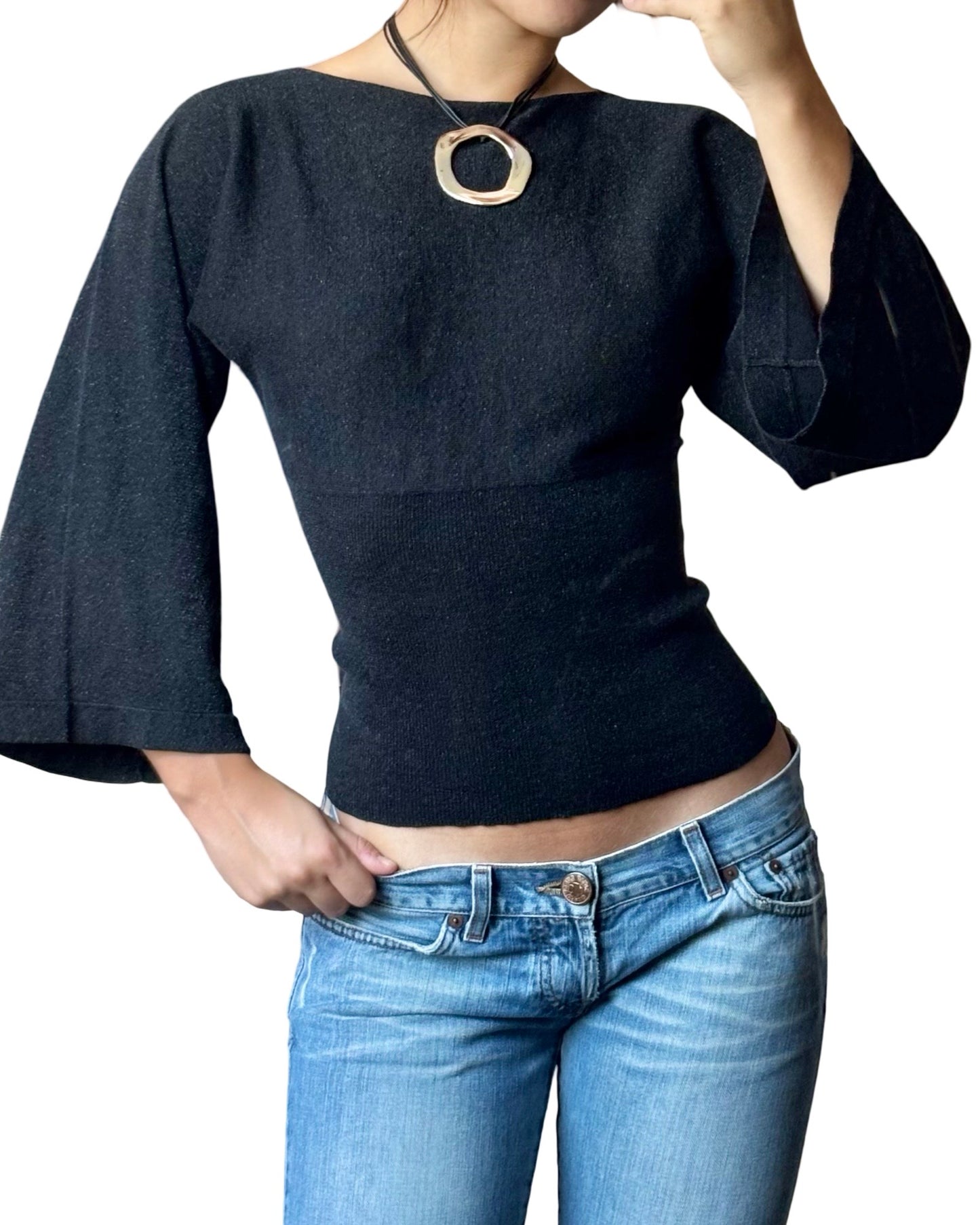 Silk 90’s Slouch Knit Top | Size S