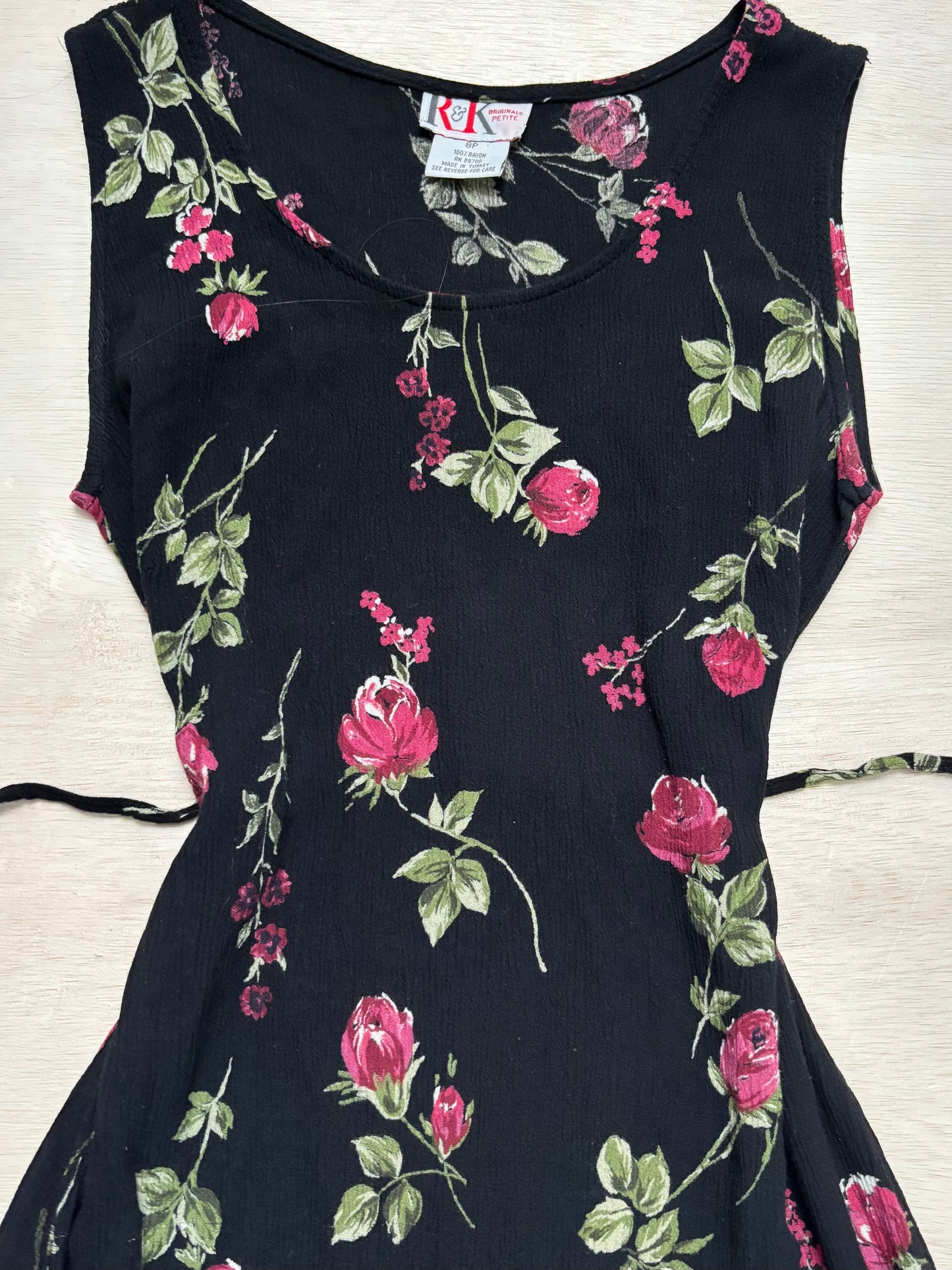 Floral 90’s Tie Back Dress | Size S