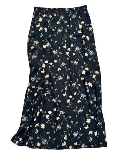 Floral 90’s Button Maxi Skirt | Size 27” waist