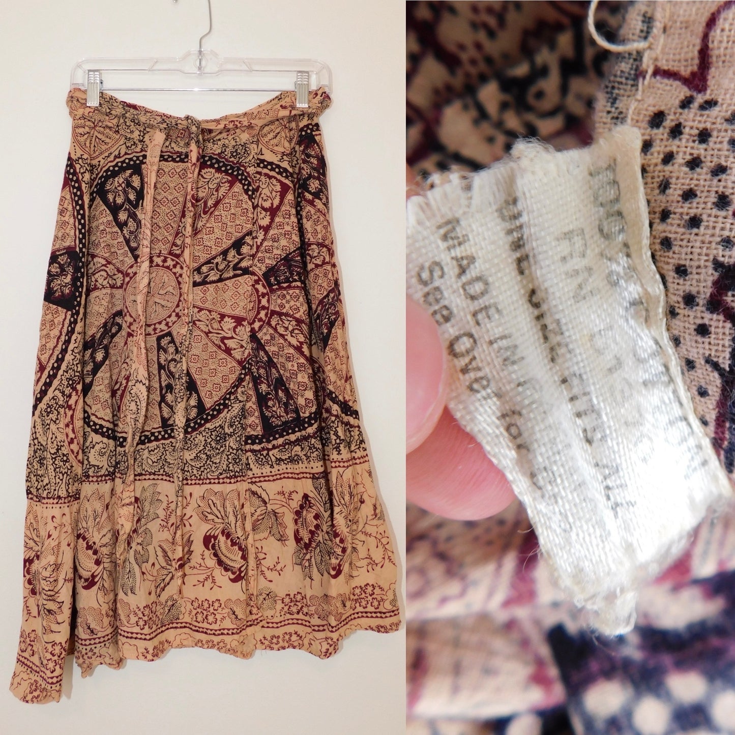 Vintage Wrap Maxi Skirt | One Size