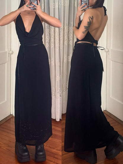 90's Beaded Wrap Skirt | Size 26" Waist