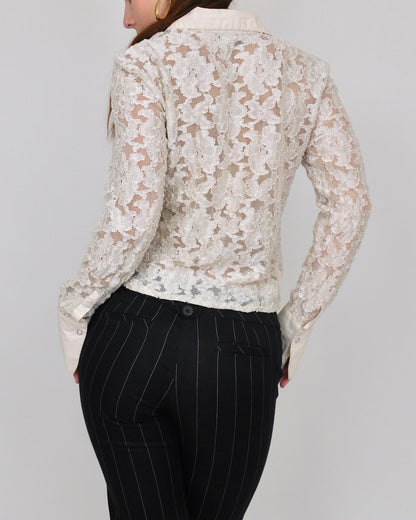 Vintage Cream Button Down | Size M
