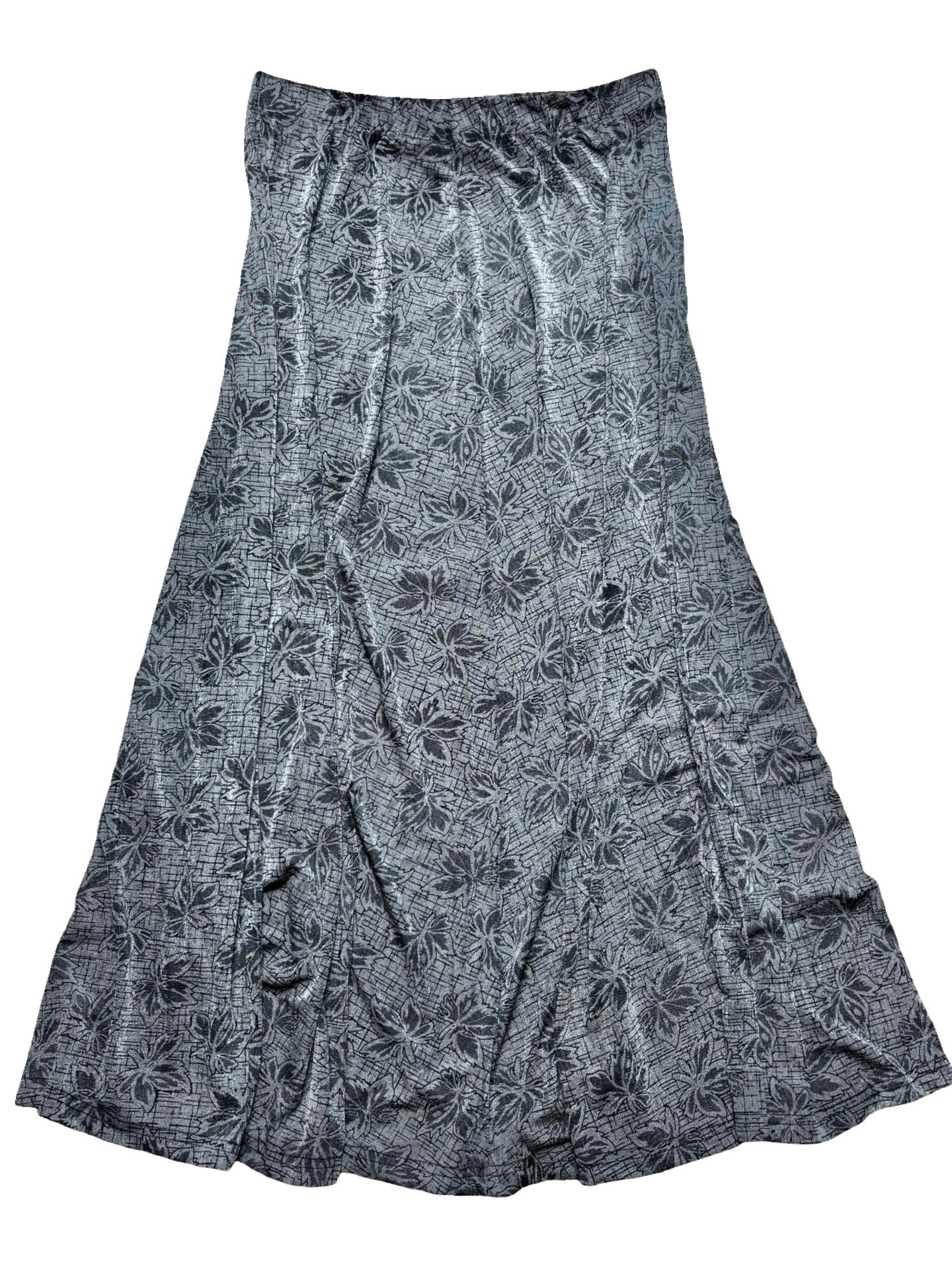 Grey 90’s Slinky Skirt | Size 26” waist