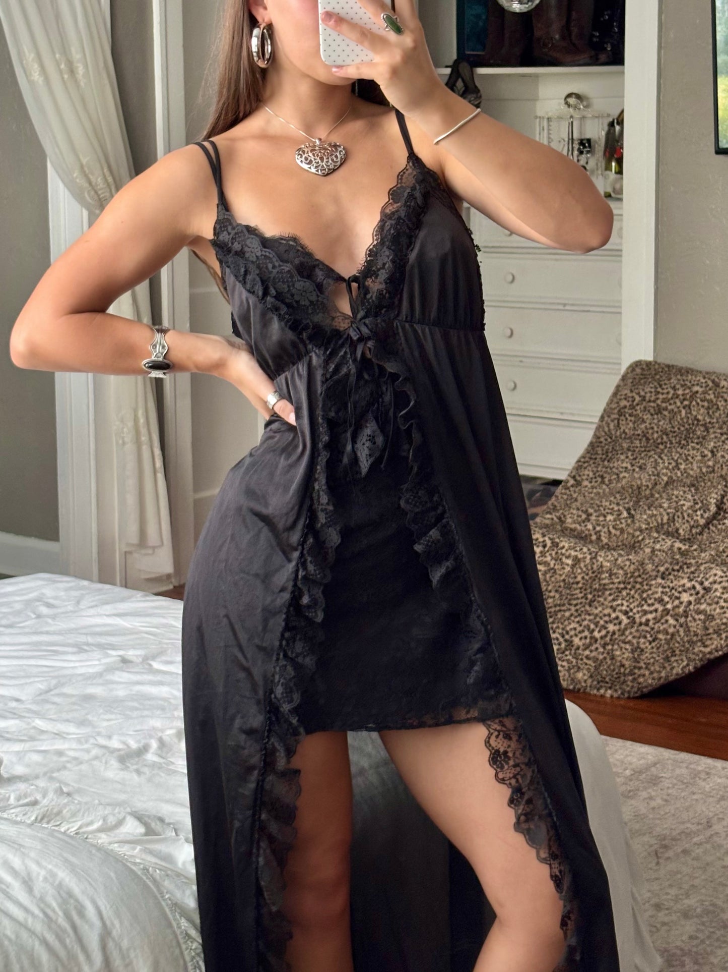 Lace 90’s Duster | Size L