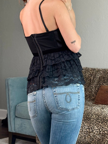 Coquette 90's Ruffle Corset | Size L