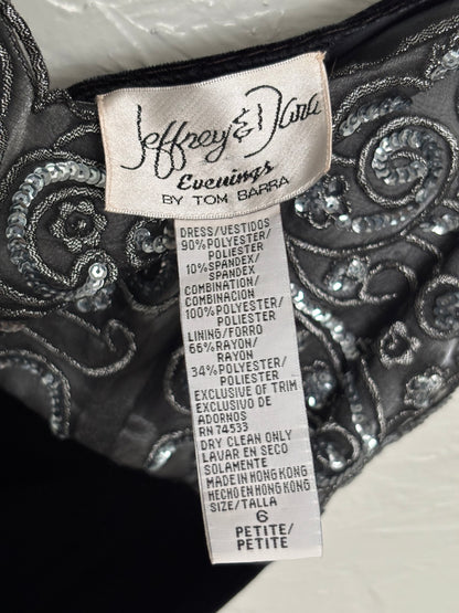 Tom Barra 90's Velvet Maxi Dress | Size 6P