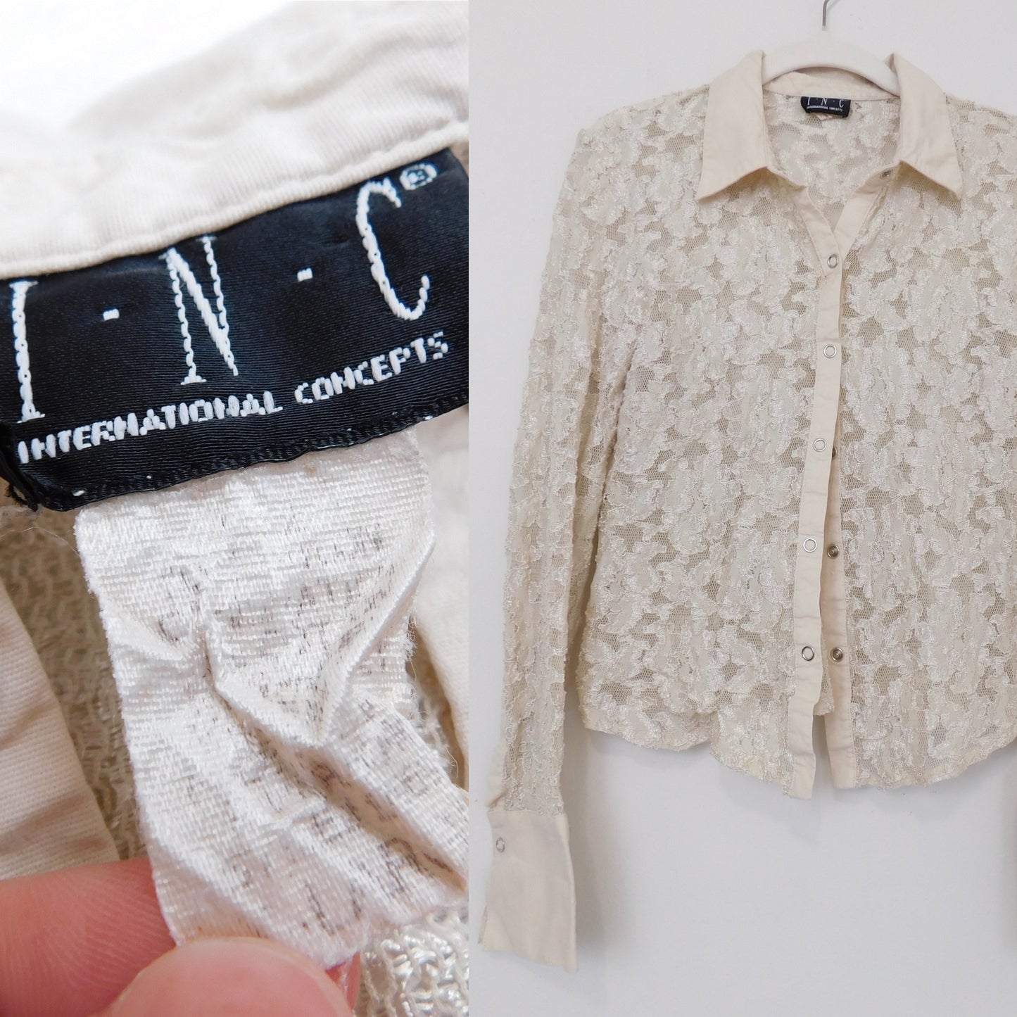Vintage Cream Button Down | Size M