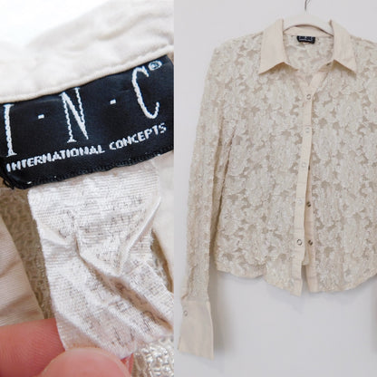 Vintage Cream Button Down | Size M