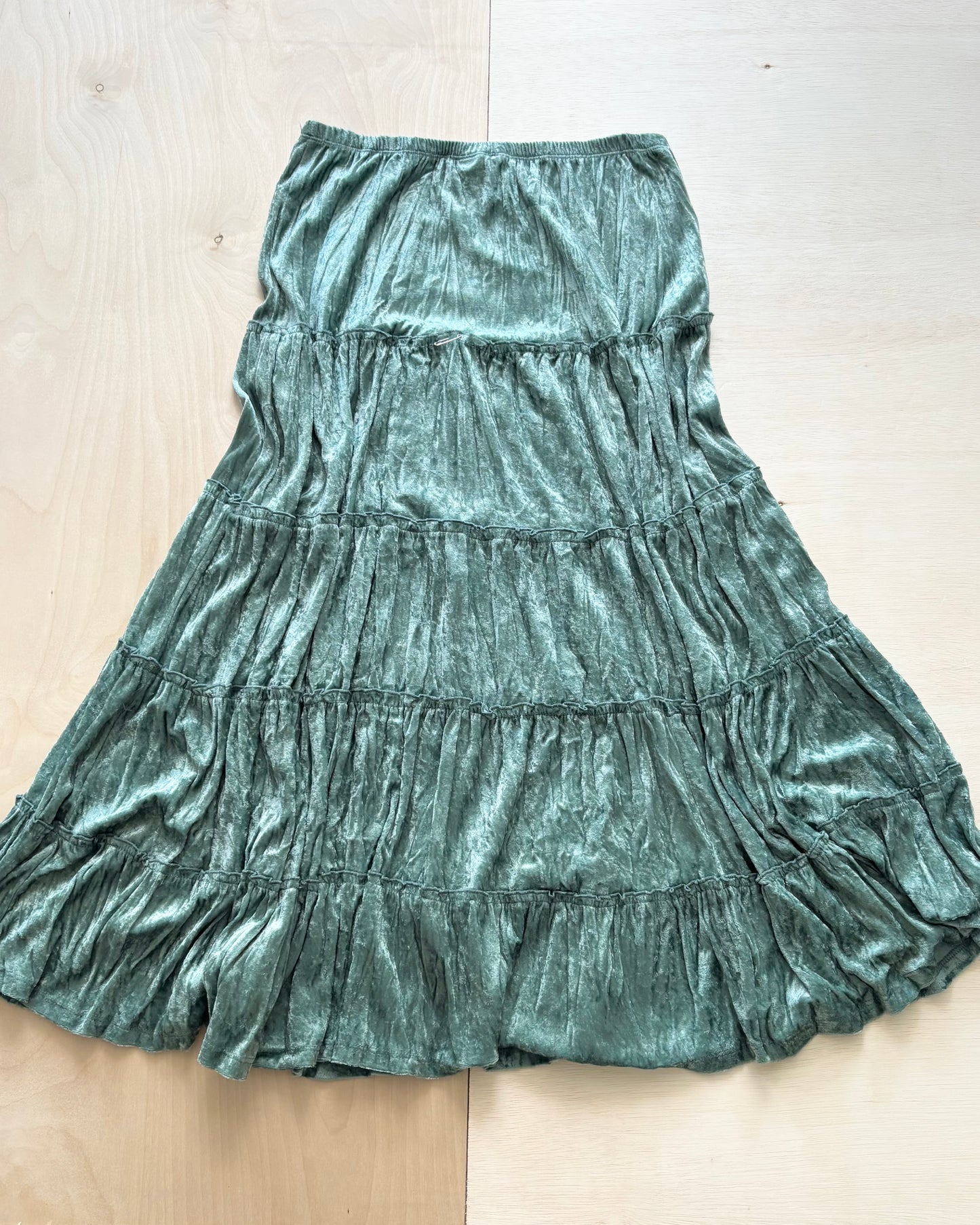 Mixit Y2K Blue Velvet Skirt | Size 28”-32” waist