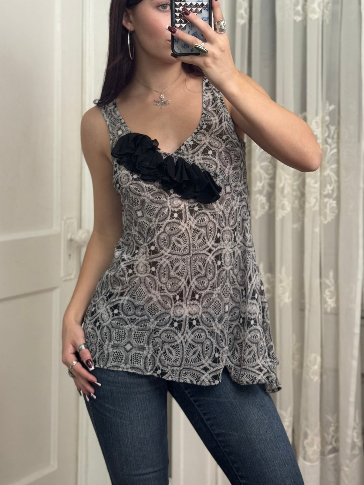 Y2K Mesh Top | Size S