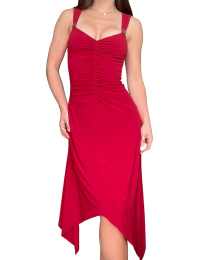 Shelli Segal 00's Ruched Dress | Size XS