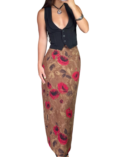 Emma James Floral Maxi | Size 35” waist