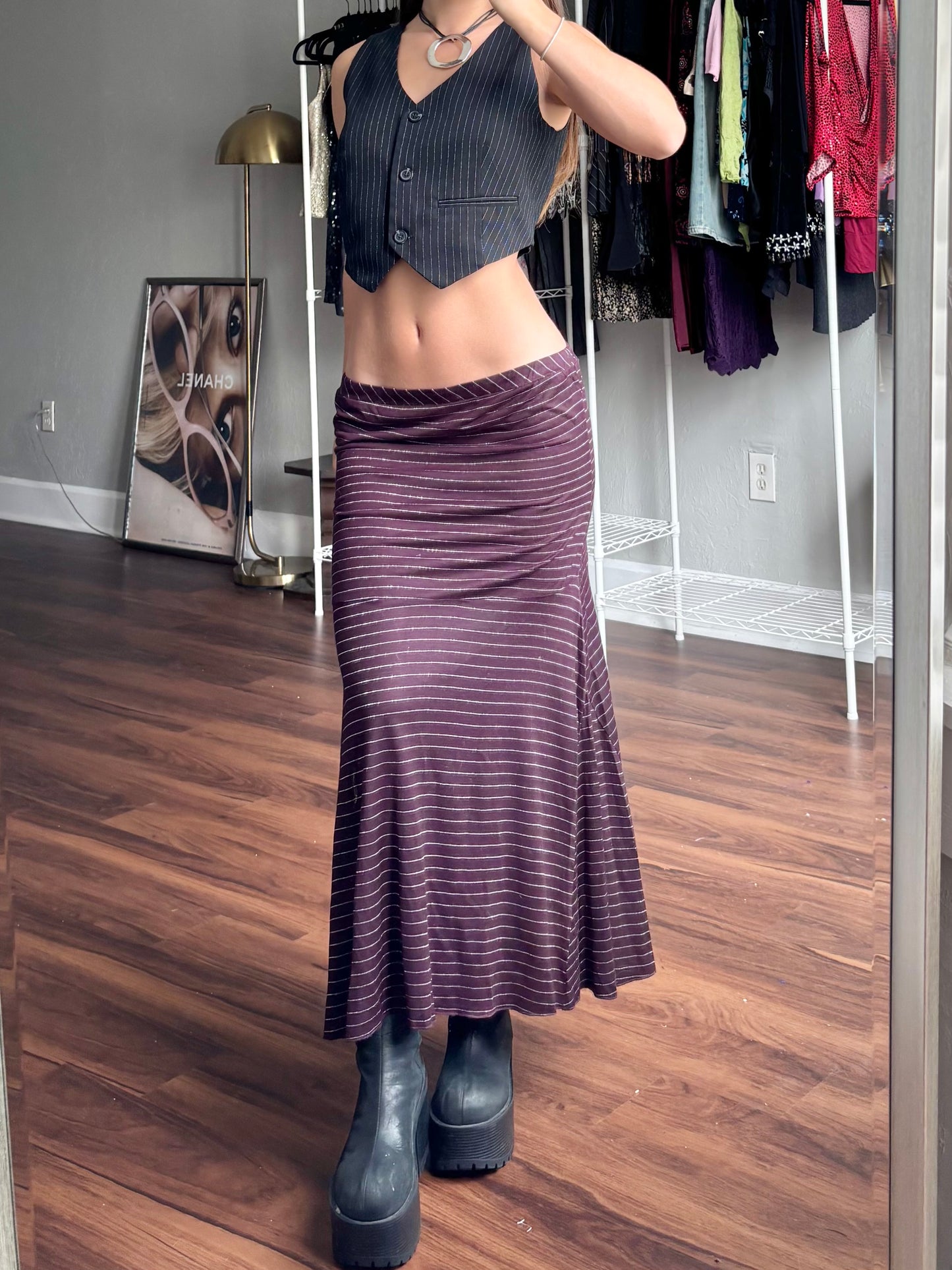 Delia's 00's Stripe Skirt/Dress | Size 33" Waist