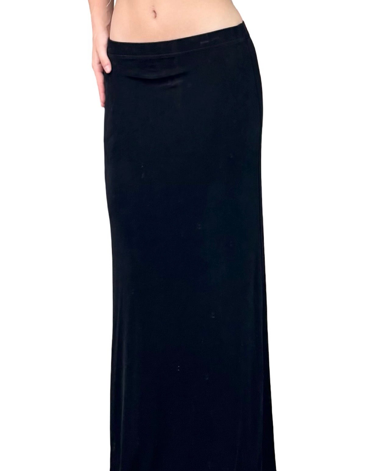 Black 90's Slinky Skirt | Size M