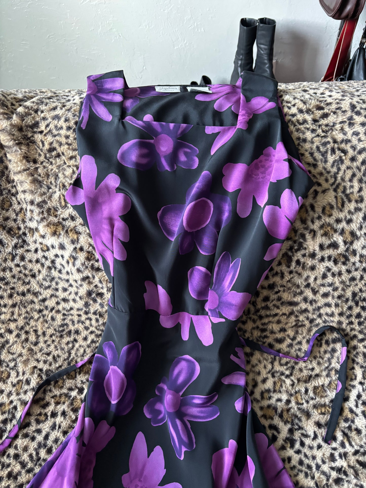 Jaclyn Smith 90's Tie Back Dress | Size M