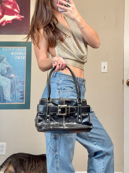 Black 00's Leather Purse