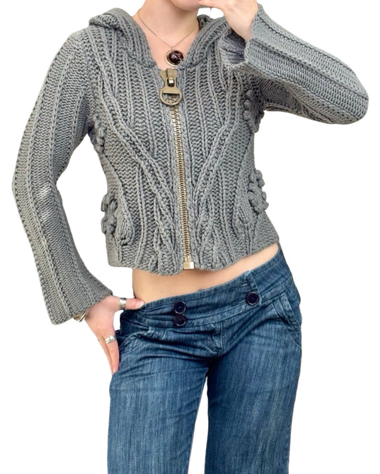 YA 00's Knit Zip Up | Size M