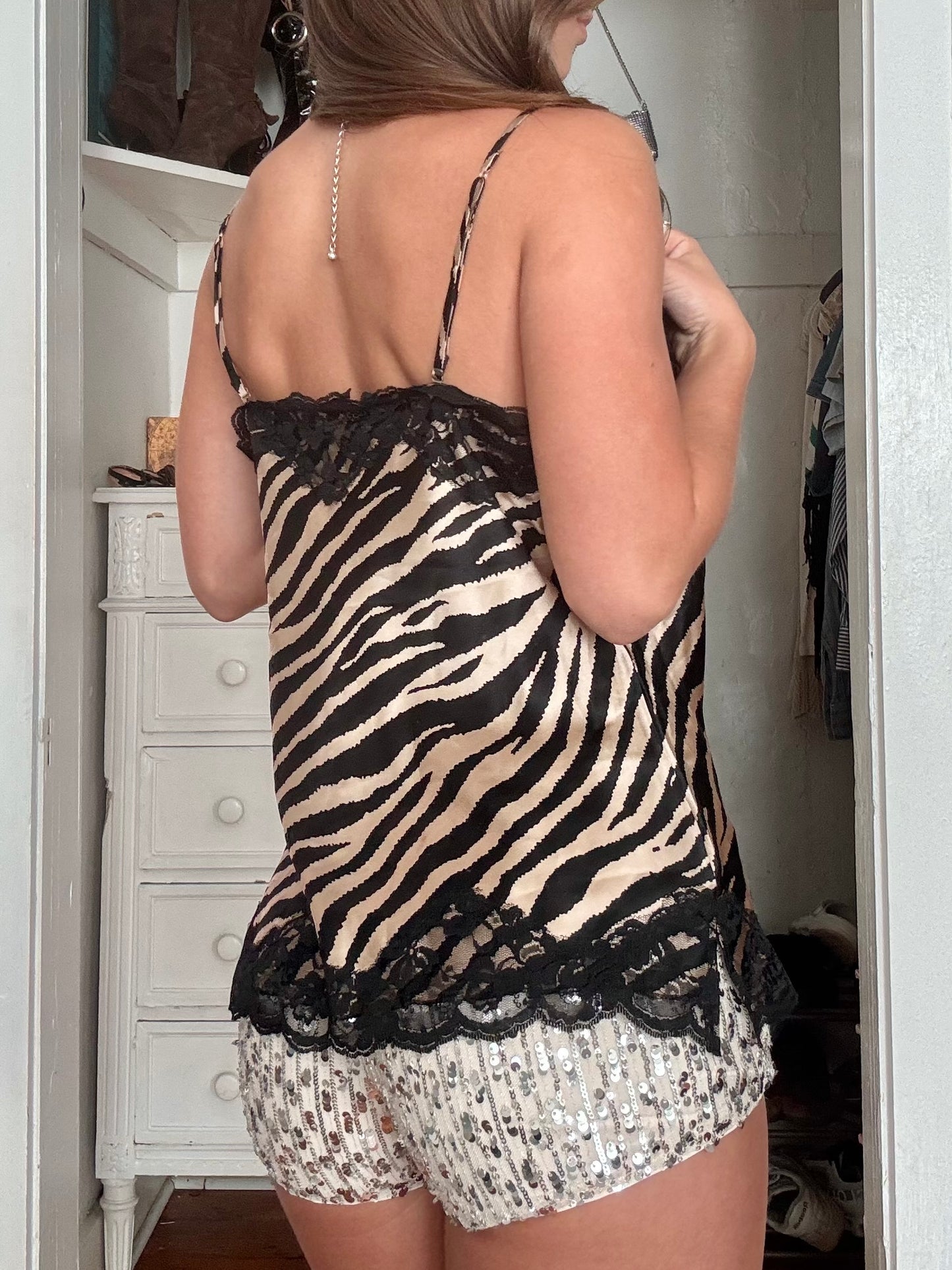 100% Silk 00's Printed Cami | Size L