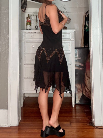 Silk 00's Beaded Fairy Dress | Size M