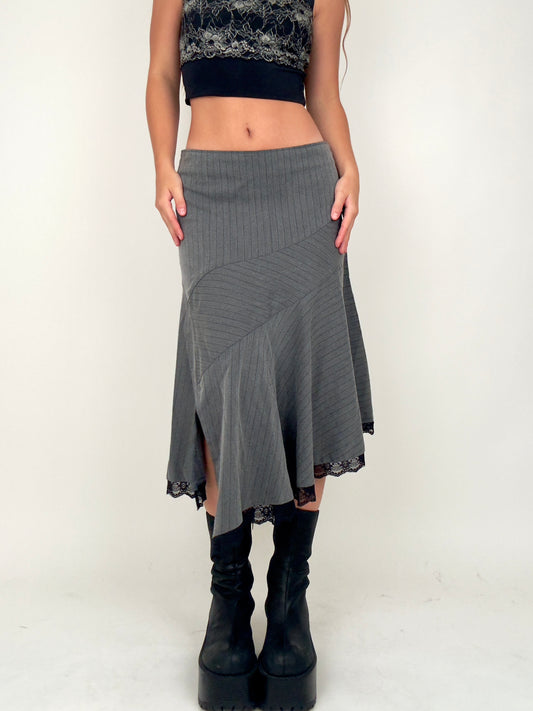 Pinstripe Lace Midi | Size 30” waist