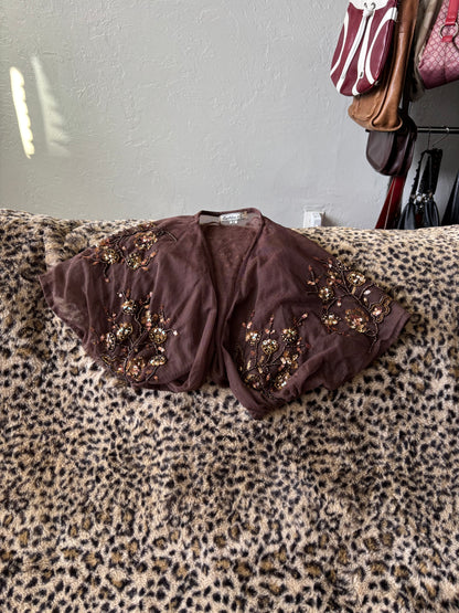 Flashback 00's Beaded Shrug | Size S/M
