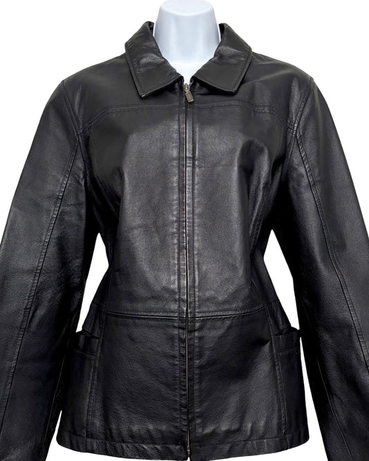 Croft & Barrow 90's Leather Jacket | Size L