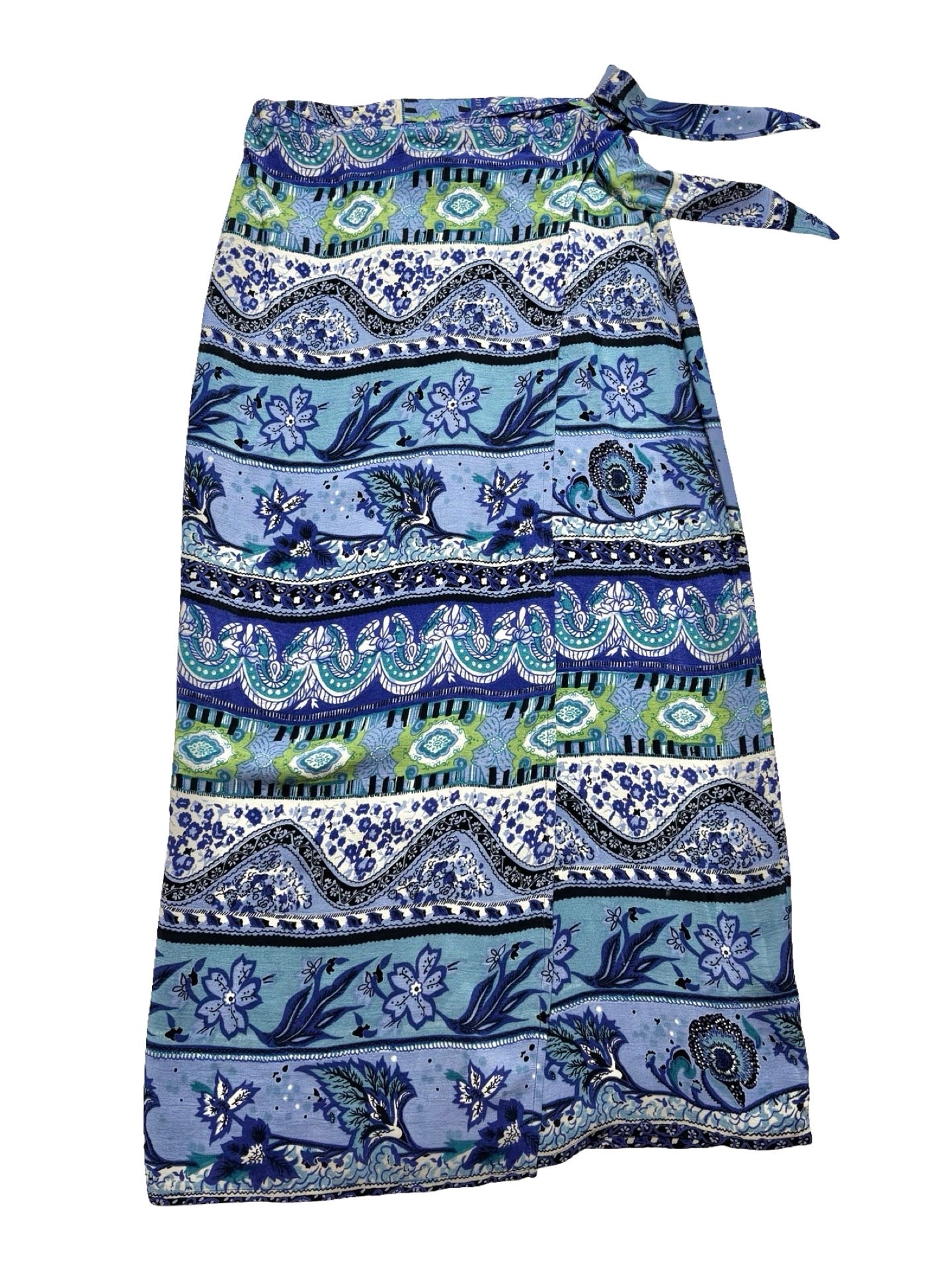Blue 90’s Wrap Skirt | Size 28” waist