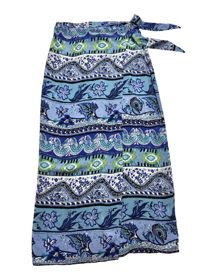 Blue 90’s Wrap Skirt | Size 28” waist