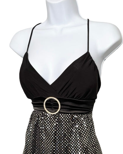 Papaya 00's Sequin Tie Back Dress | Size L