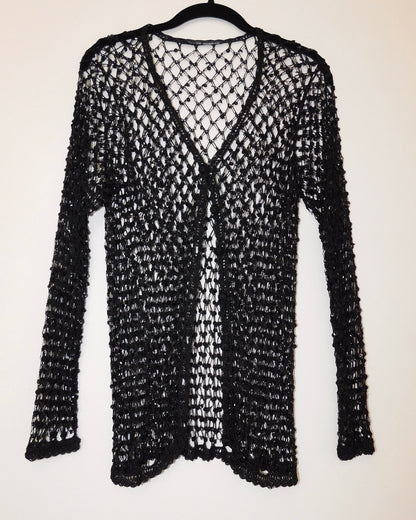 Vintage Mesh Sequin Cardigan | Size M