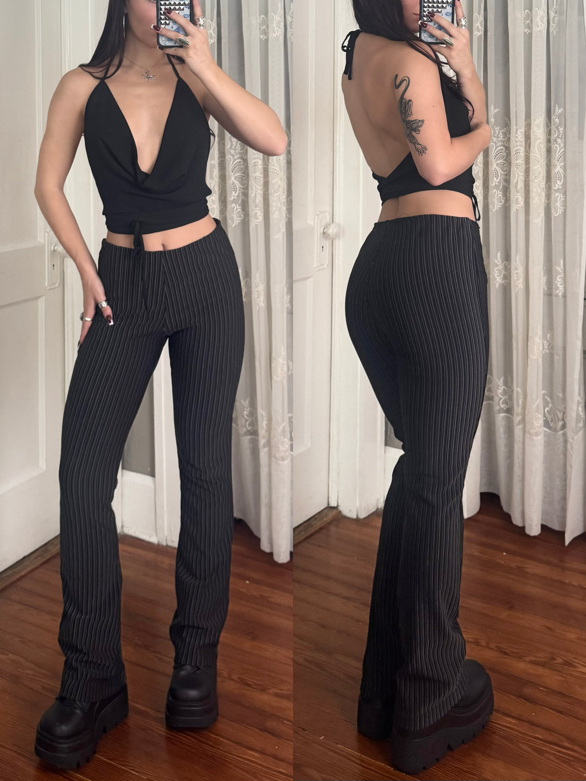 90's Pinstripe Pants | Size M