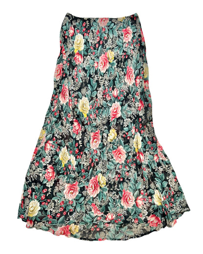 Floral 90’s Mesh Skirt | 28” Waist