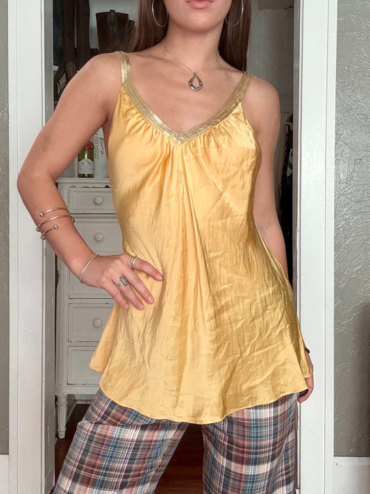 Sequin 00's Silk Top | Size M