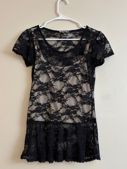 Planet Gold 00’s Lace Top | Size M