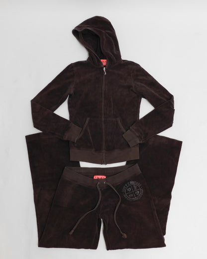 2006 Juicy Couture terry cloth track suit in brown