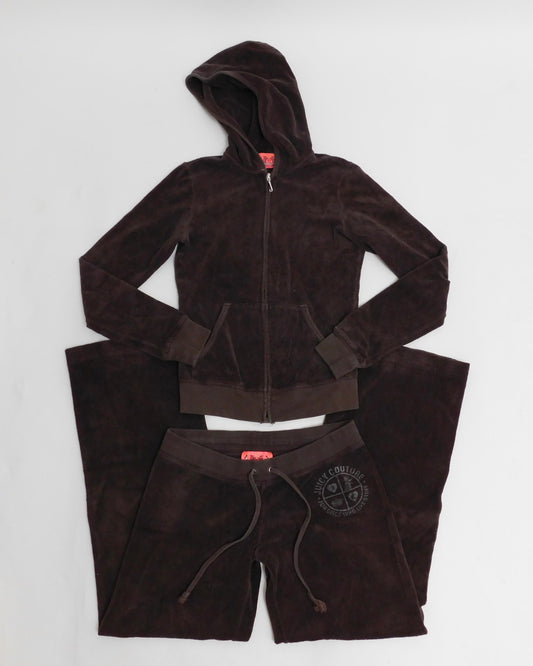 2006 Juicy Couture terry cloth track suit in brown