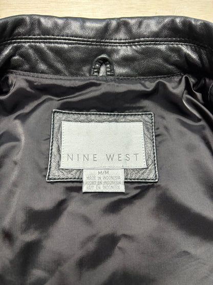 Nine West 90’s Genuine Leather Blazer | Size M