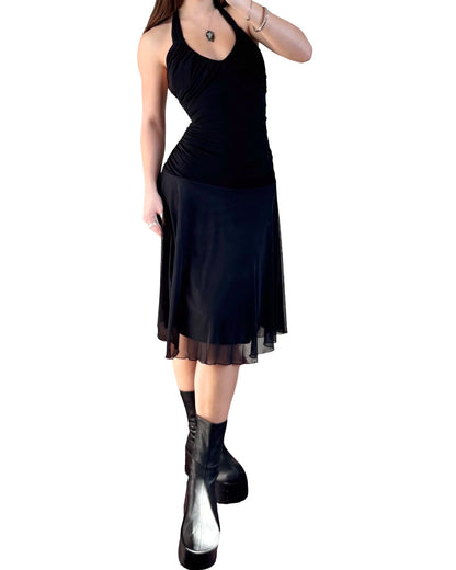 My Michelle 00's Ruched Dress | Size L