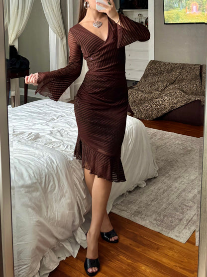Mesh 90's Midi Dress | Size M