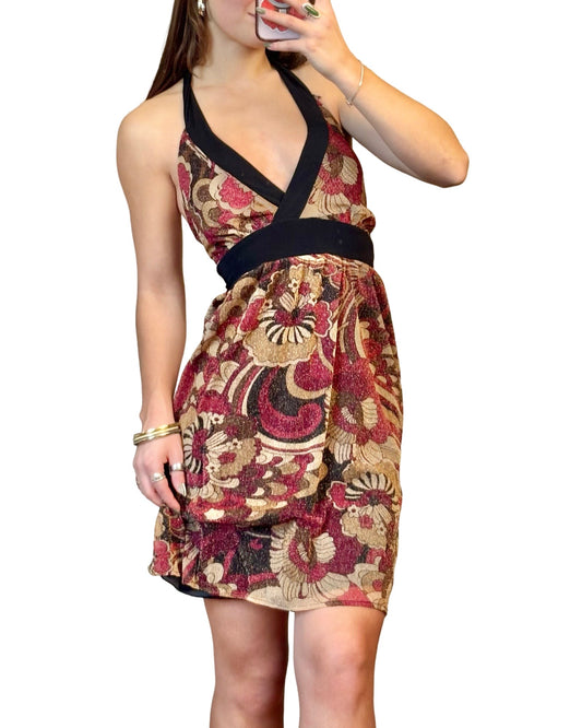 Shimmer Halter 00's Dress | Size L