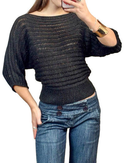 Fang 00's Knit Slouch Top | Size M