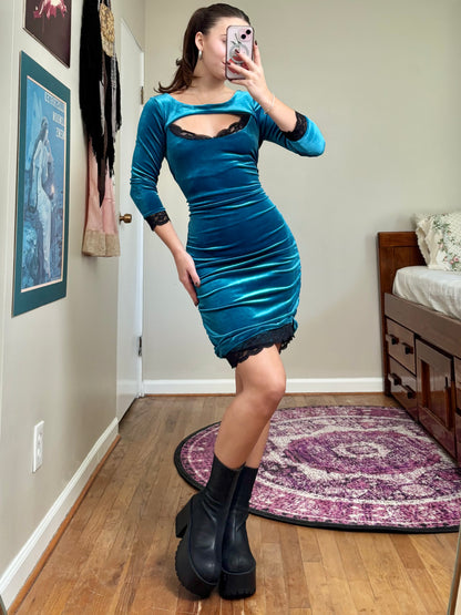 Fredrick's 90's Velvet Dress | Size M